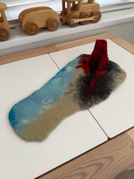 Small Volcano island play mat