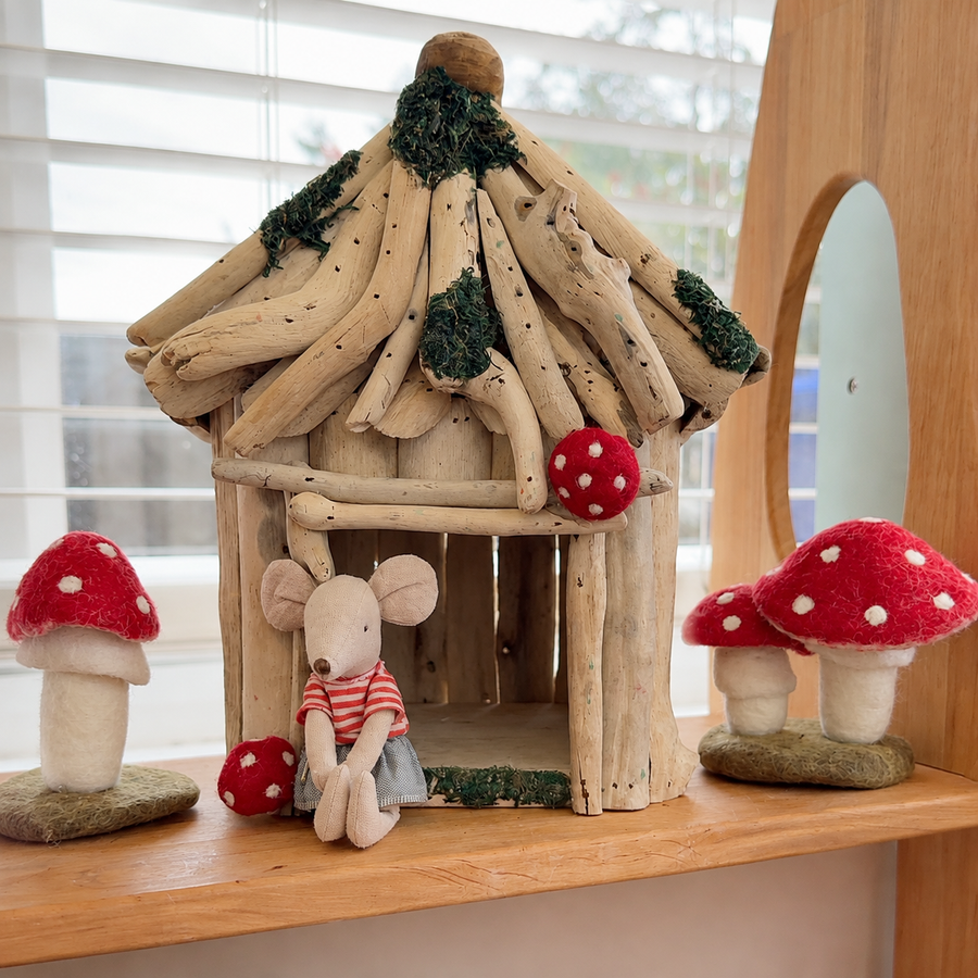 Felt Fly Agaric Toadstool Pair
