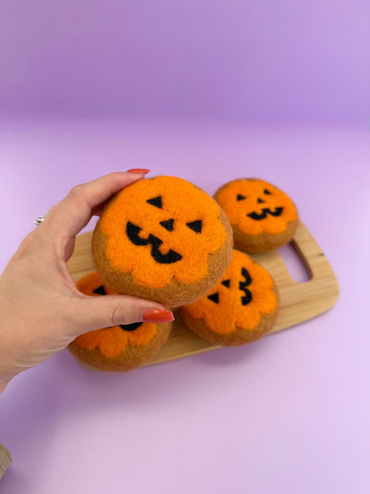 Spooky felt donuts