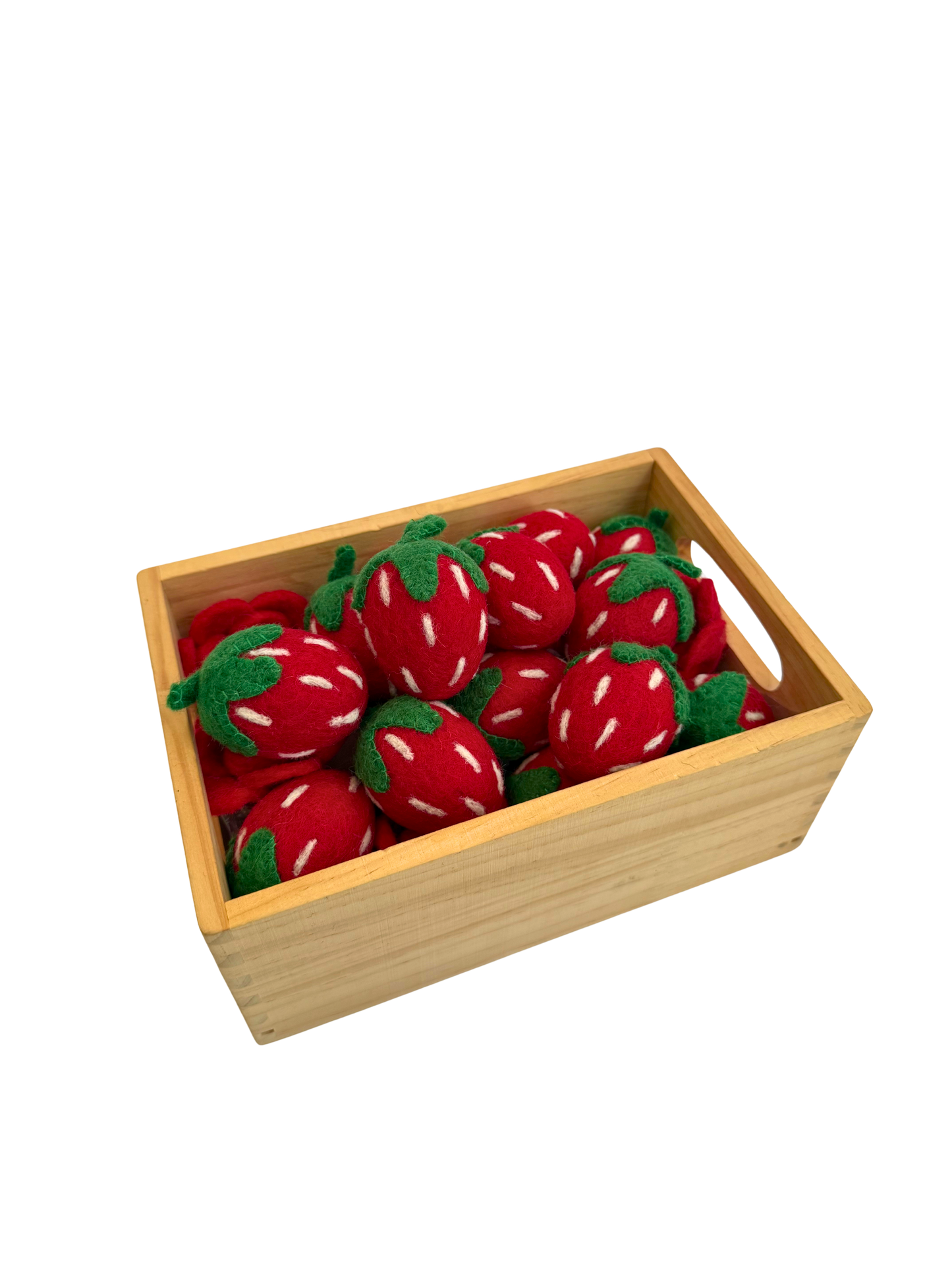Red felt strawberry's