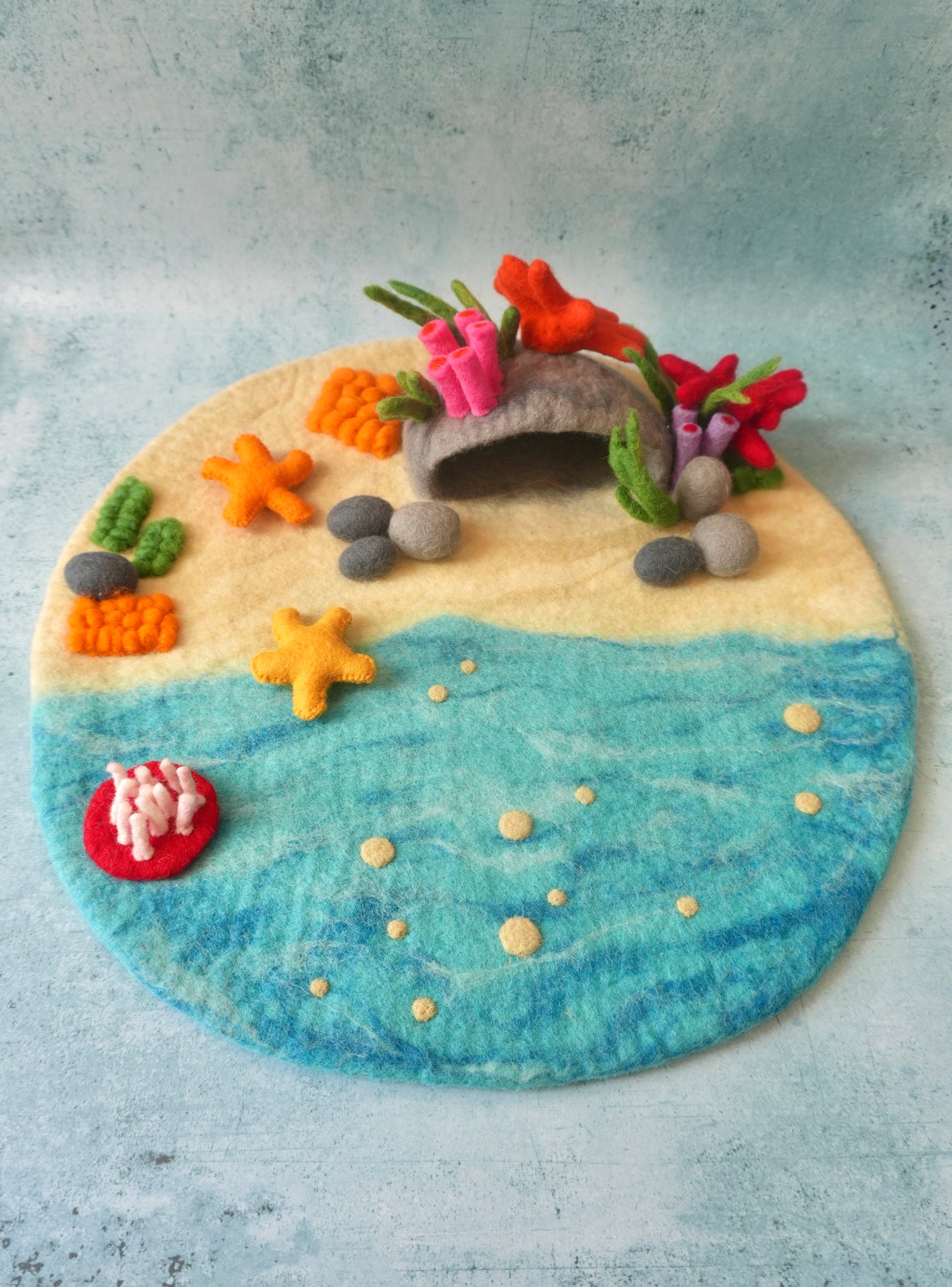 Coral Cave felt Play mat