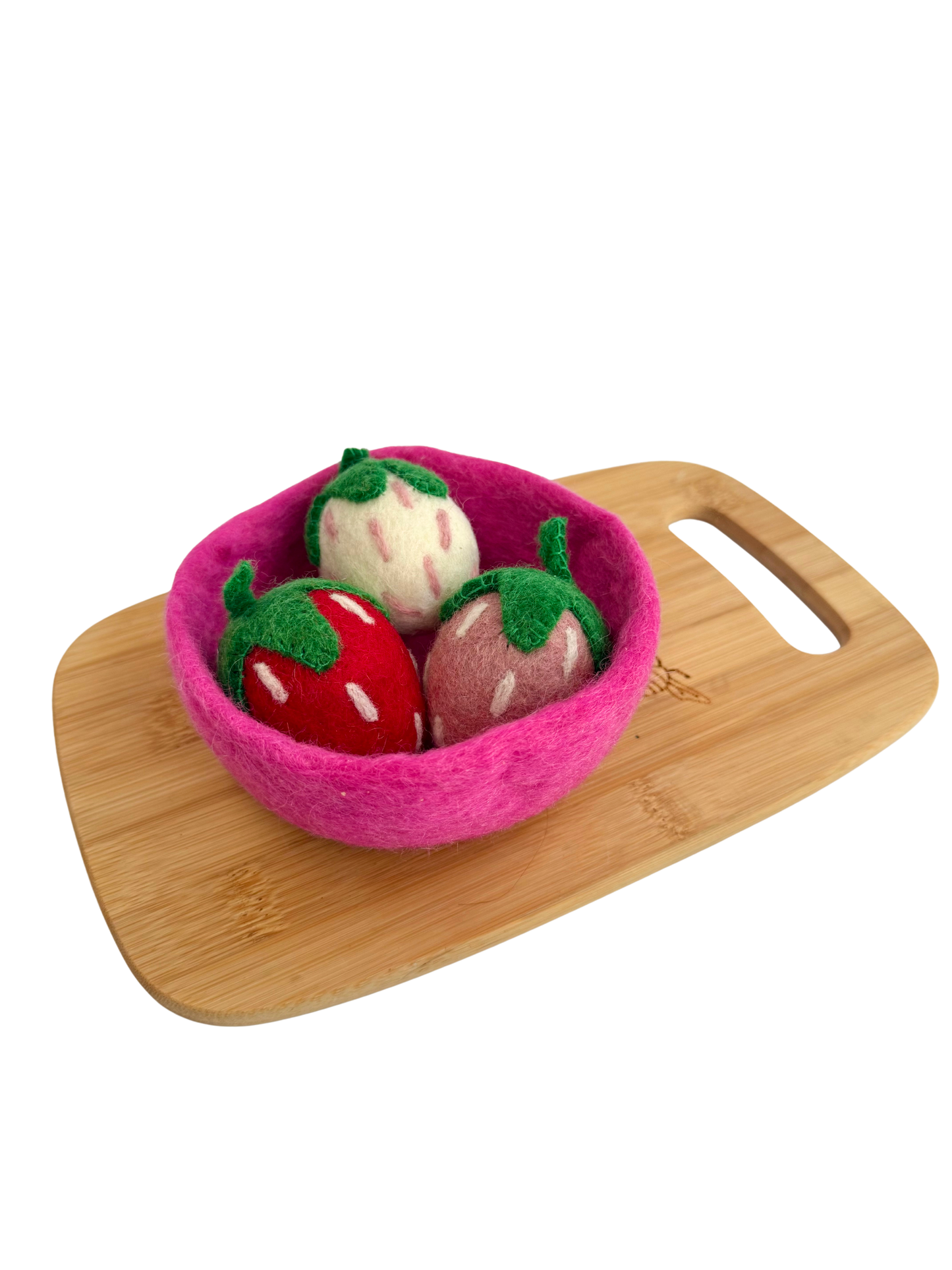 Pink felt bowl