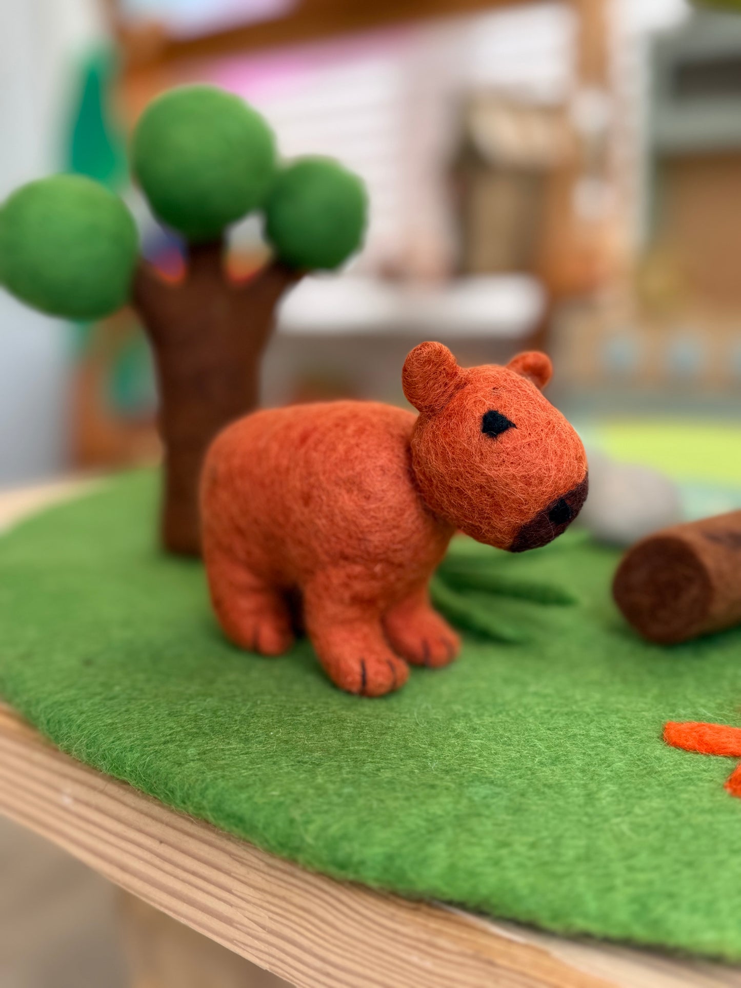 Felt Capybara jungle animal