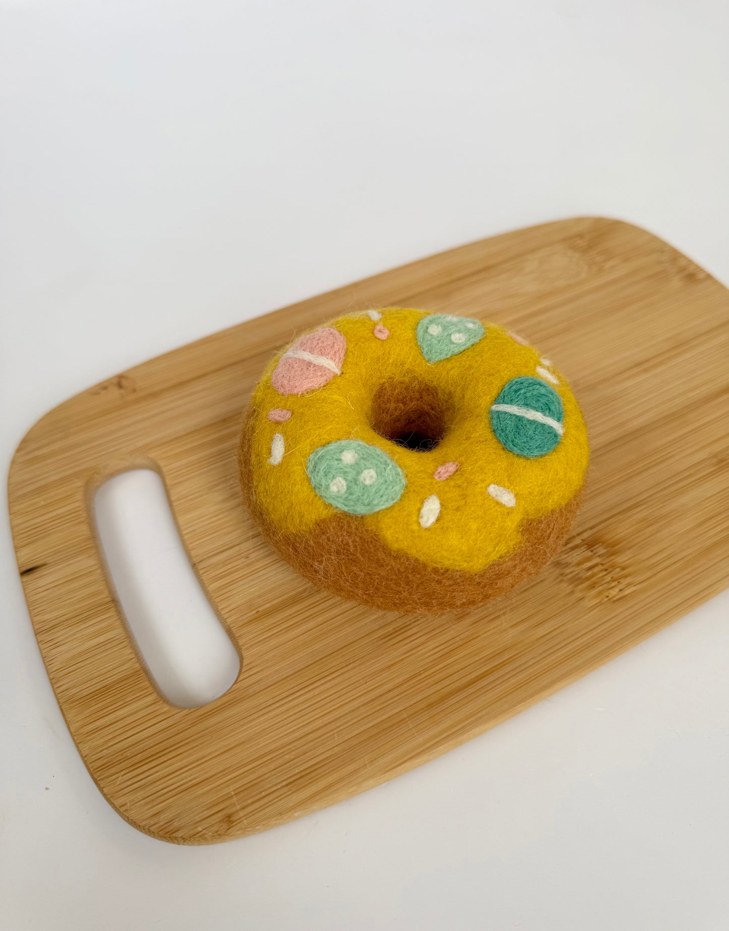 Felt Easter egg donut ring play food