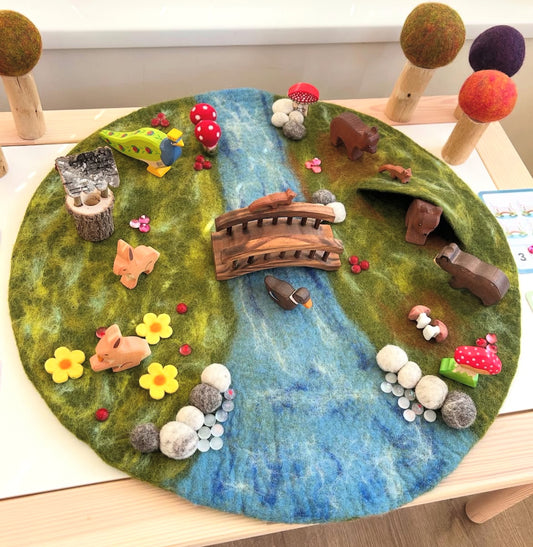 PRE ORDER - Whimsical river felt play mat