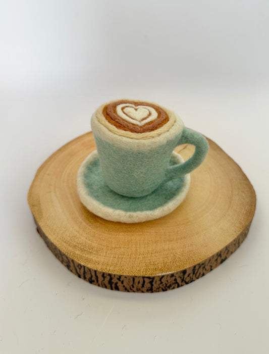 Felt caffe latte - blue