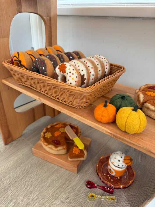 Felt Autumn iced donut