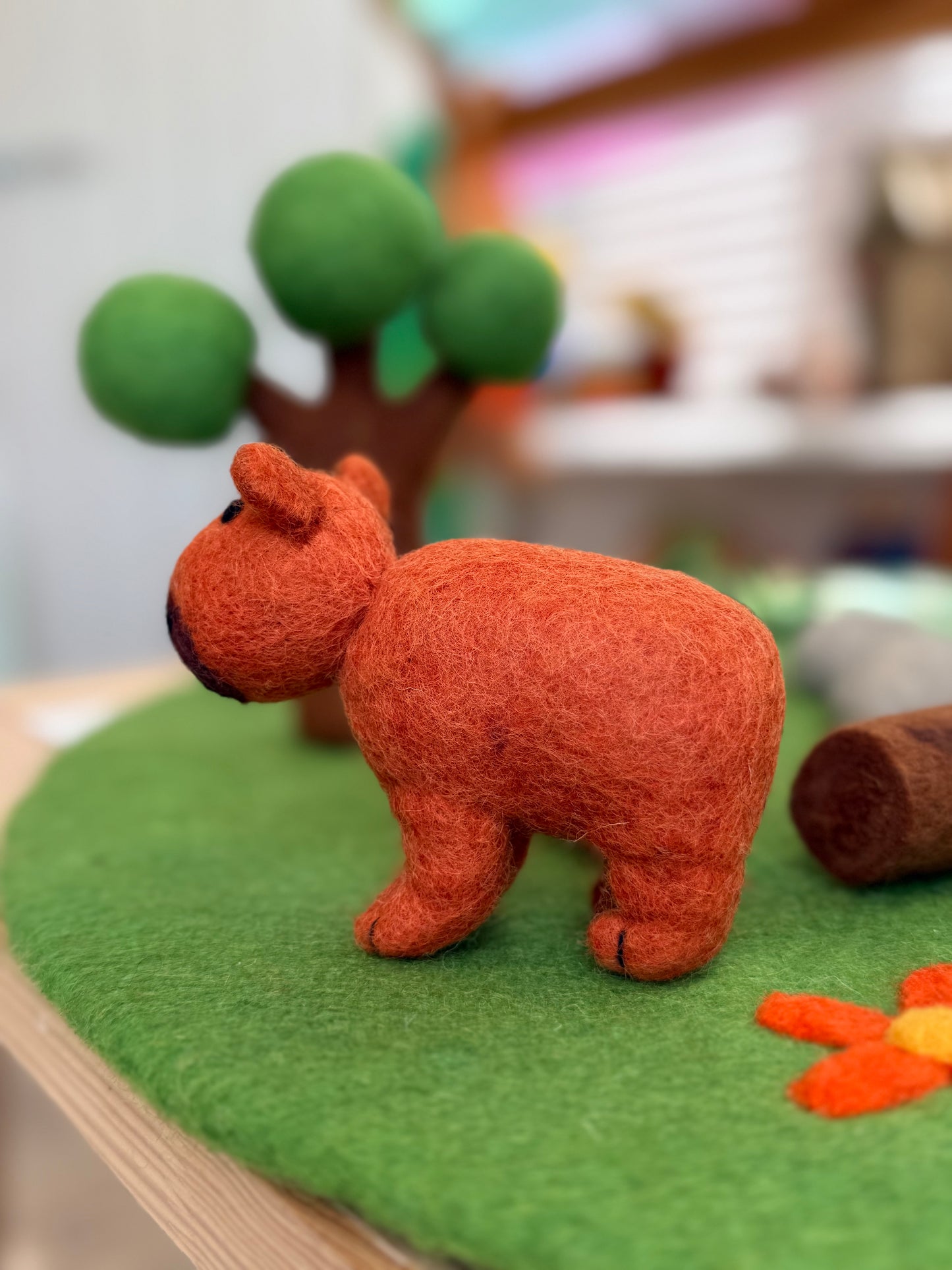 Felt Capybara jungle animal