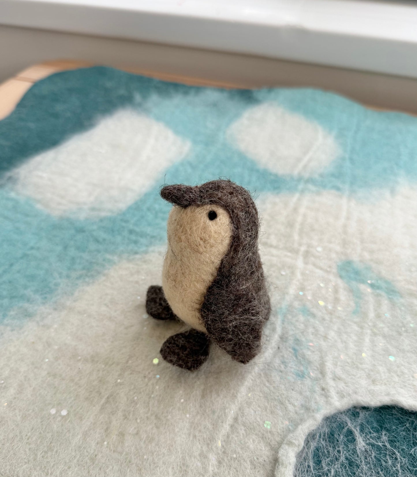 Felt penguin chick