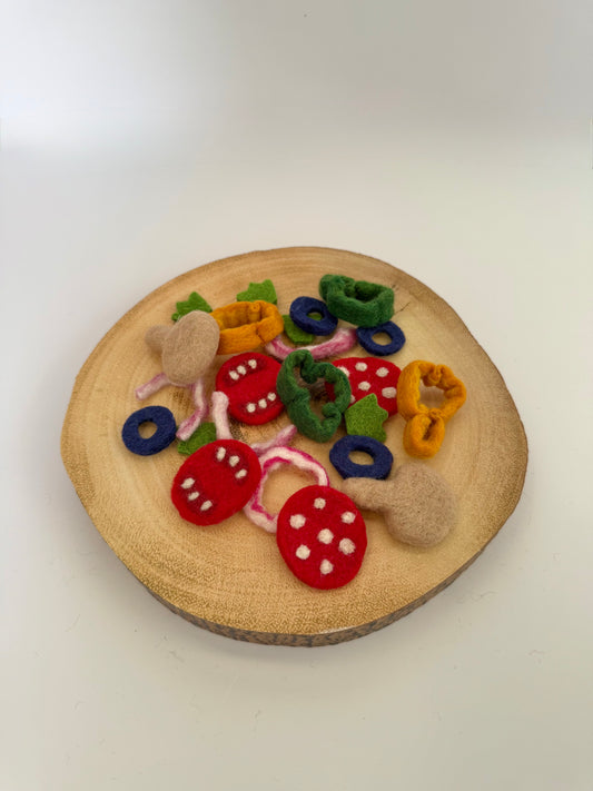 Felt pizza toppings