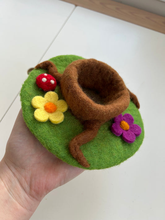 Whimsical tree stump