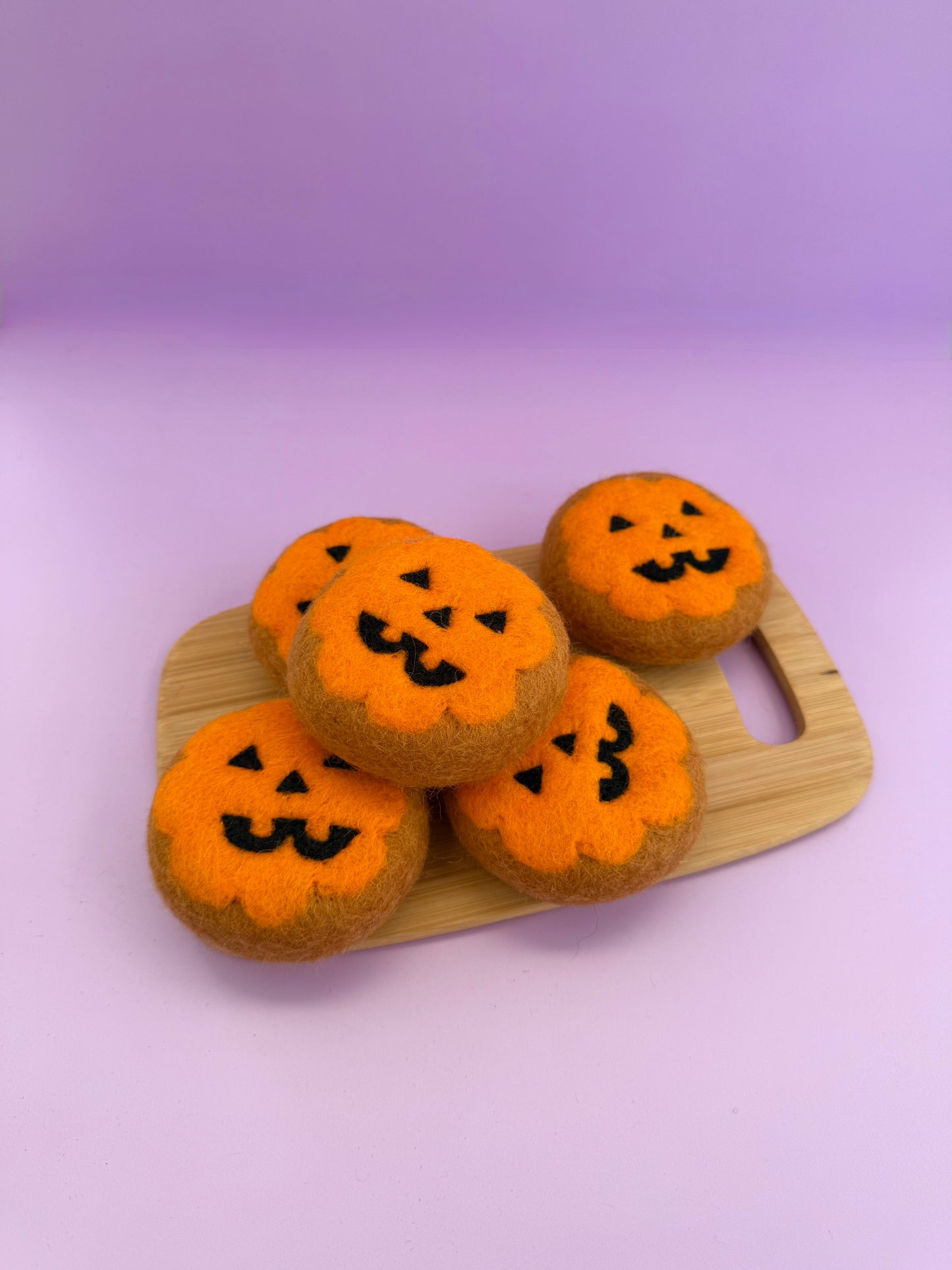 Spooky felt donuts