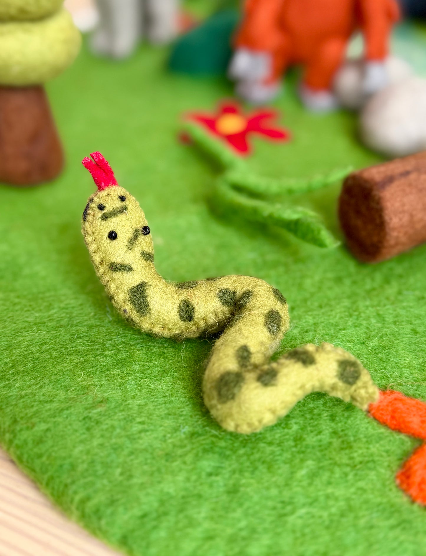 Felt snake jungle animal