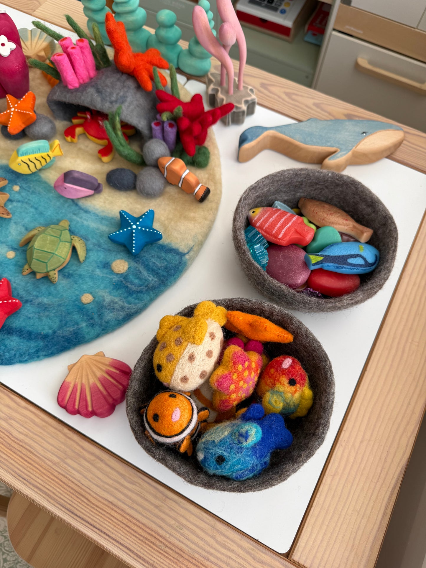 Wooden round shaped coral