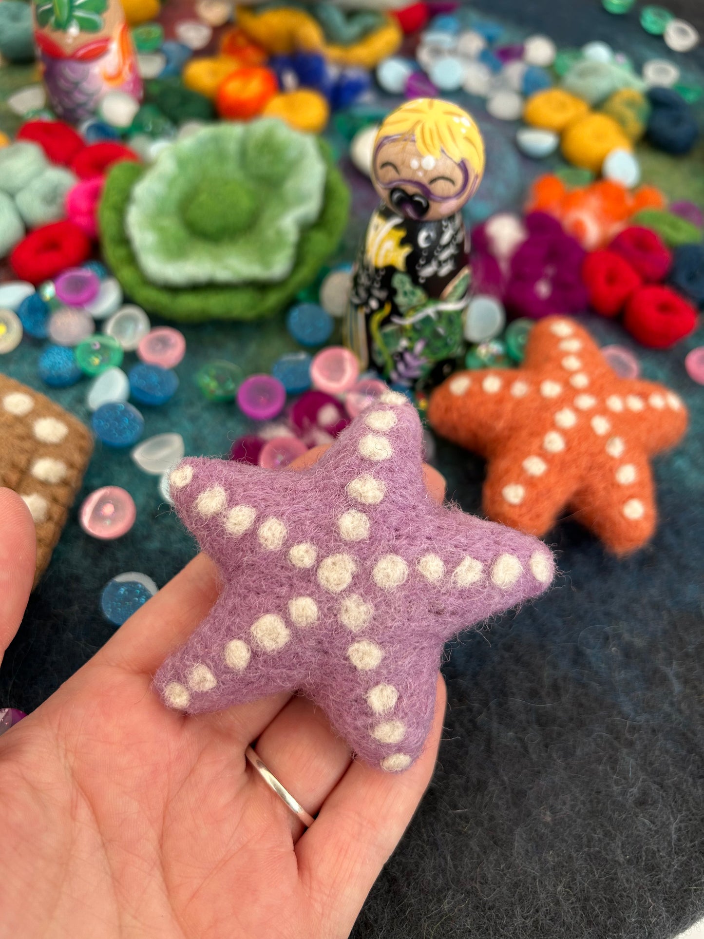 Felt starfish