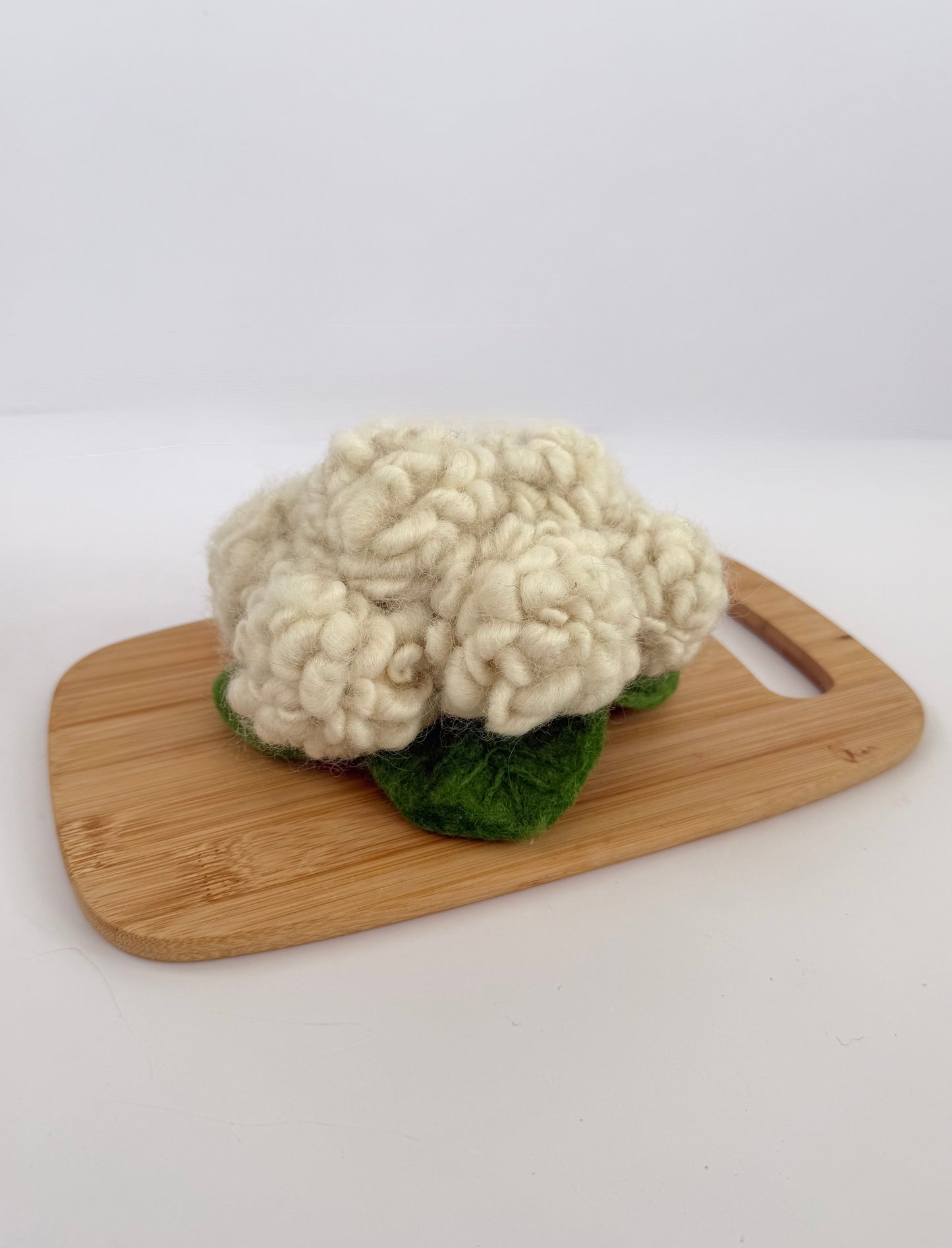 Felt large cauliflower play food