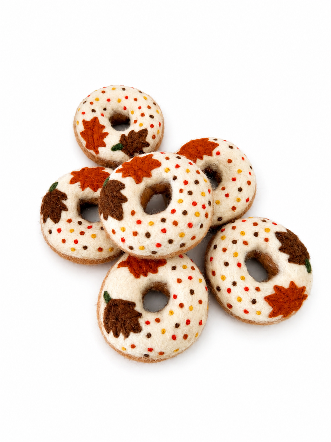 Felt Autumn iced donut