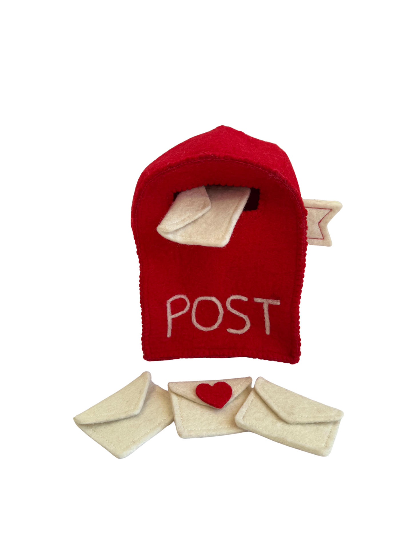 Felt postbox and letters