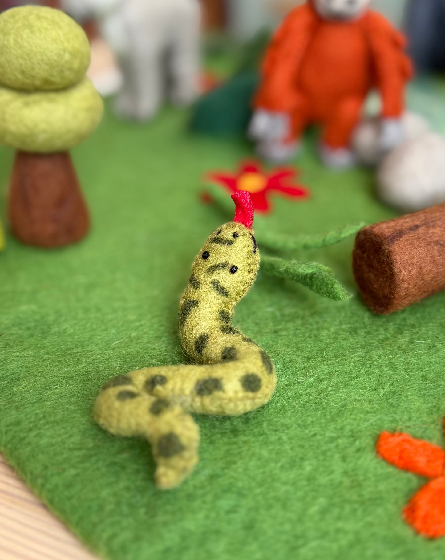 Felt snake jungle animal