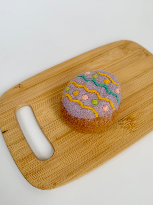 Felt Easter egg donut play food
