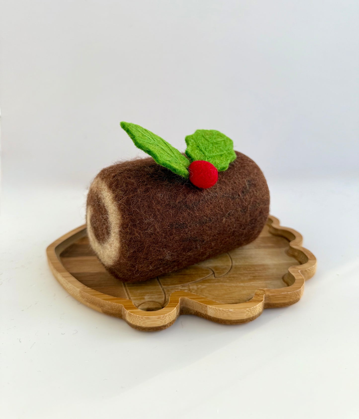 Christmas felt Yule log