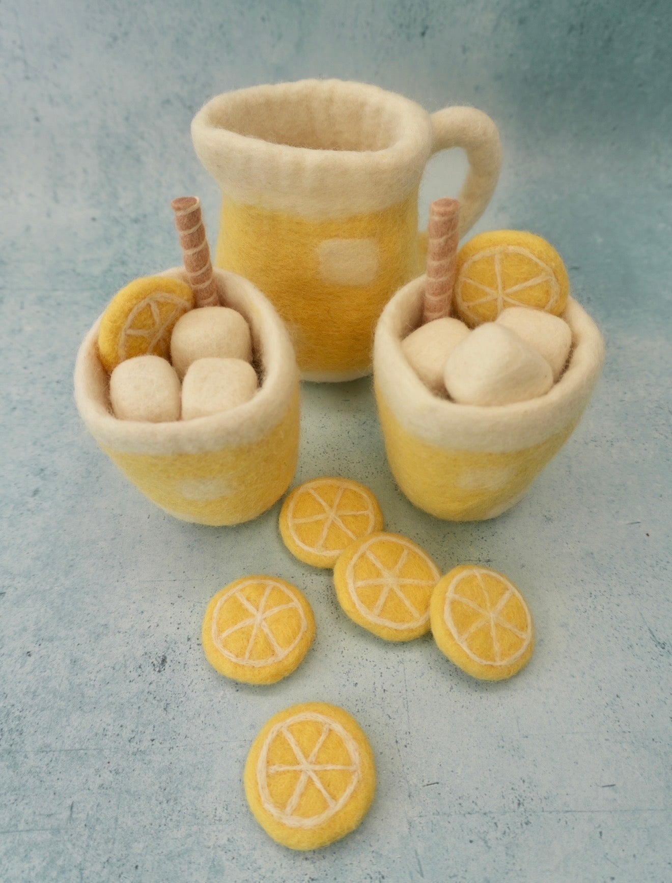 Felt Lemonade jug and cup set