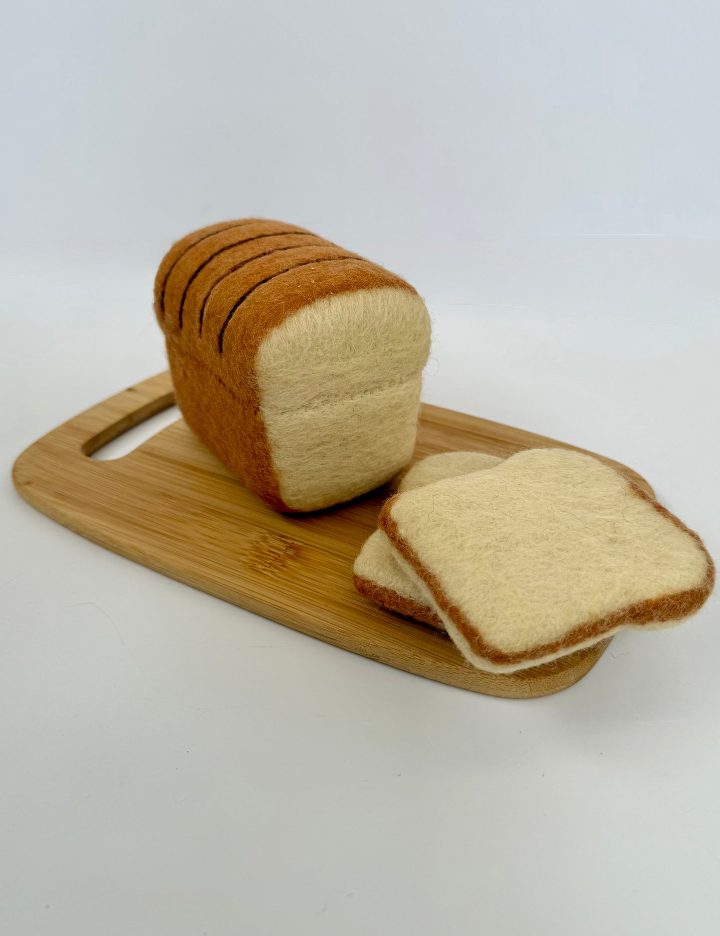 Felt loaf and slices of bread play food set