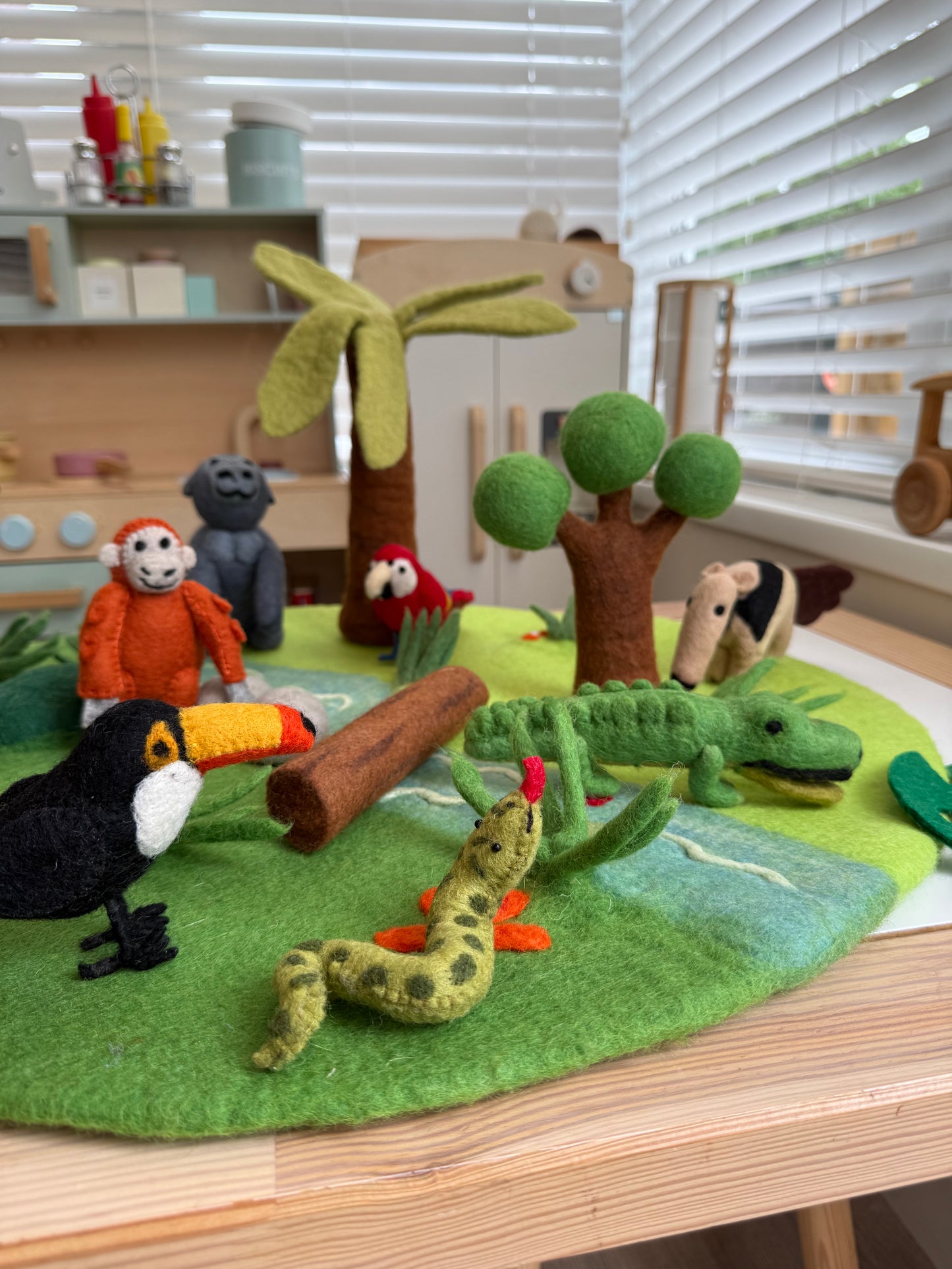 Felt snake jungle animal