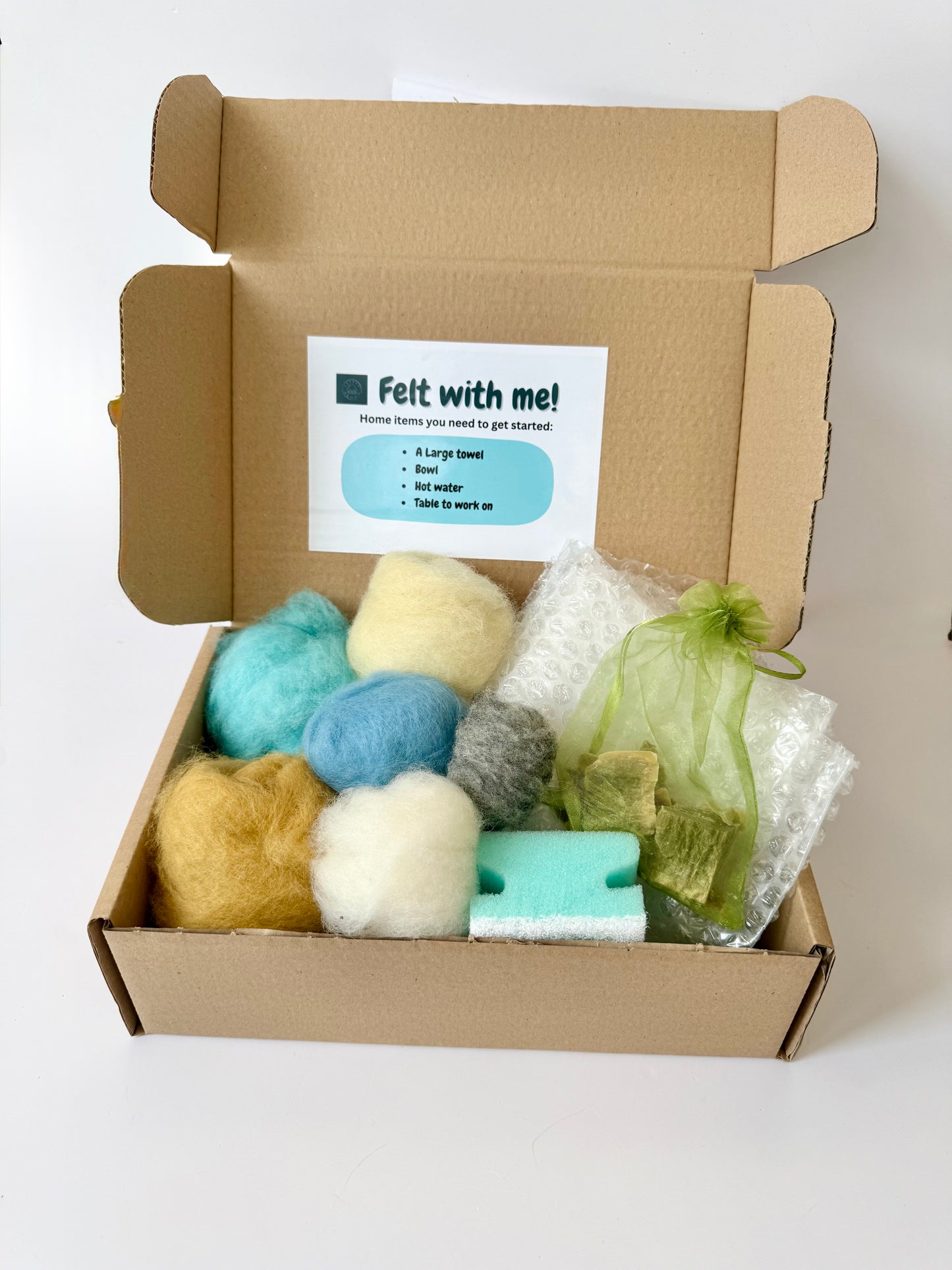Wet felting kit - make a Beach play mat