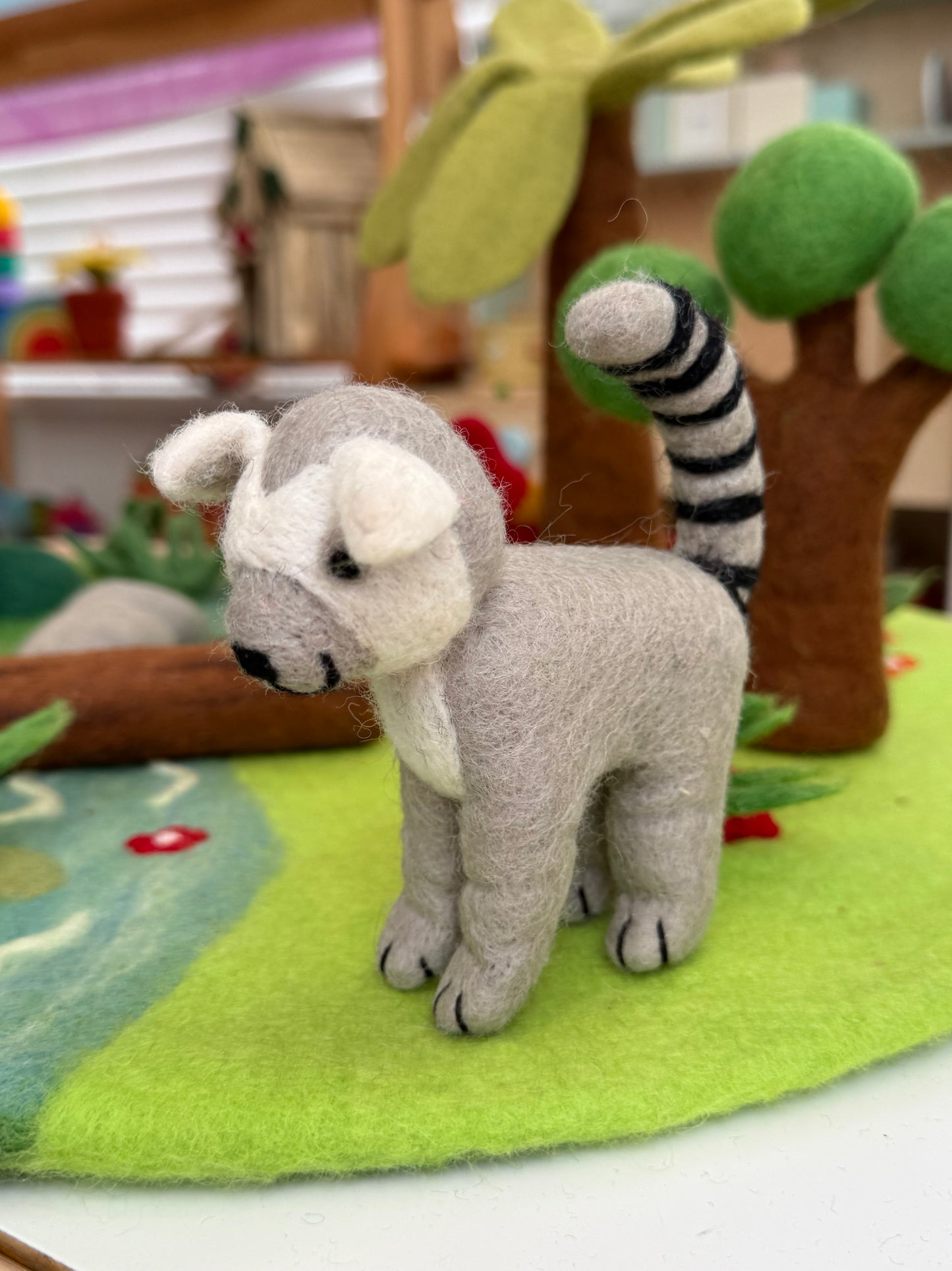 Felt Lemur jungle animal