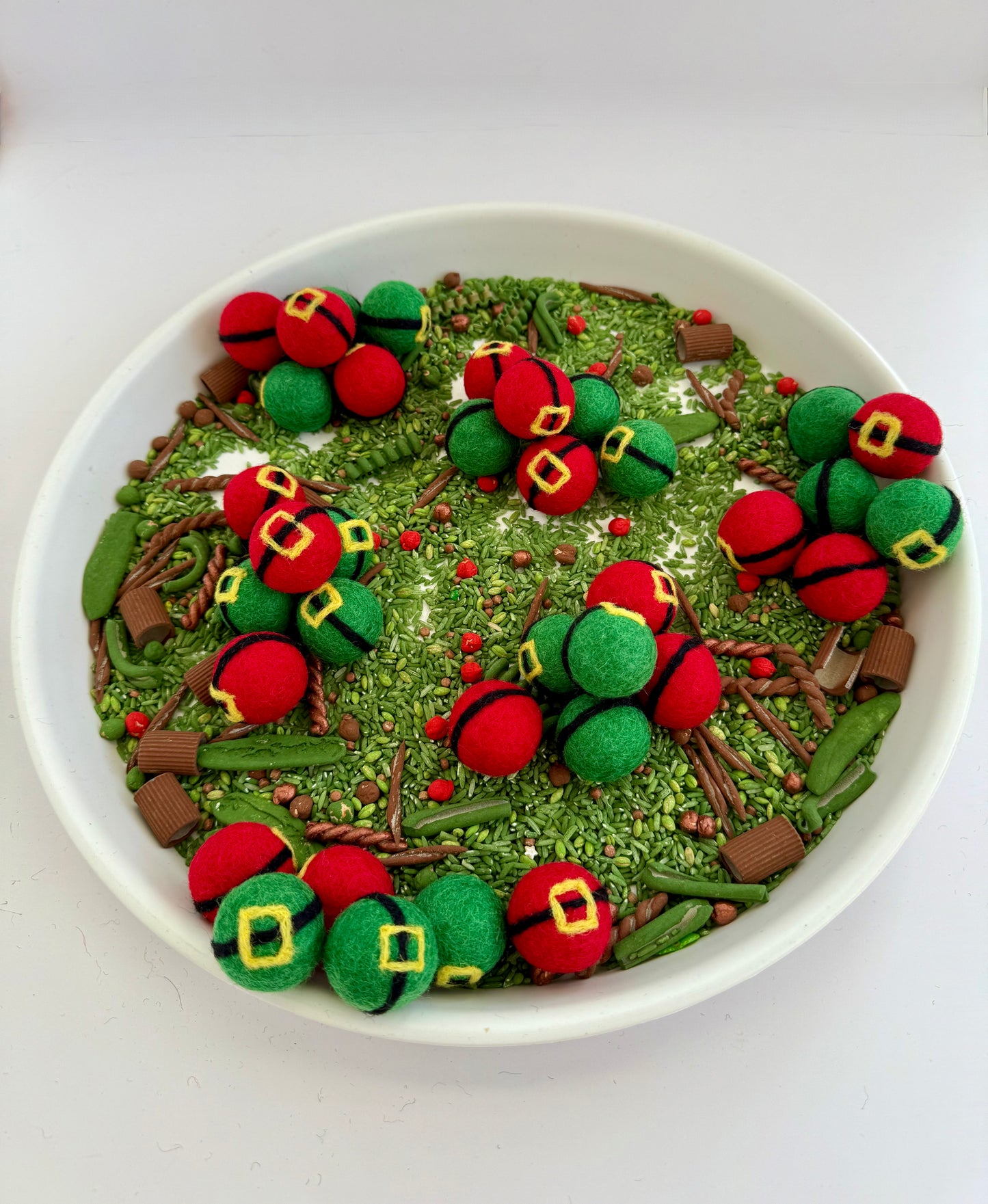 Felt Santa and Elf balls