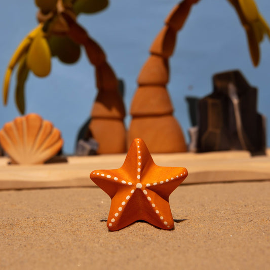 Wooden orange starfish
