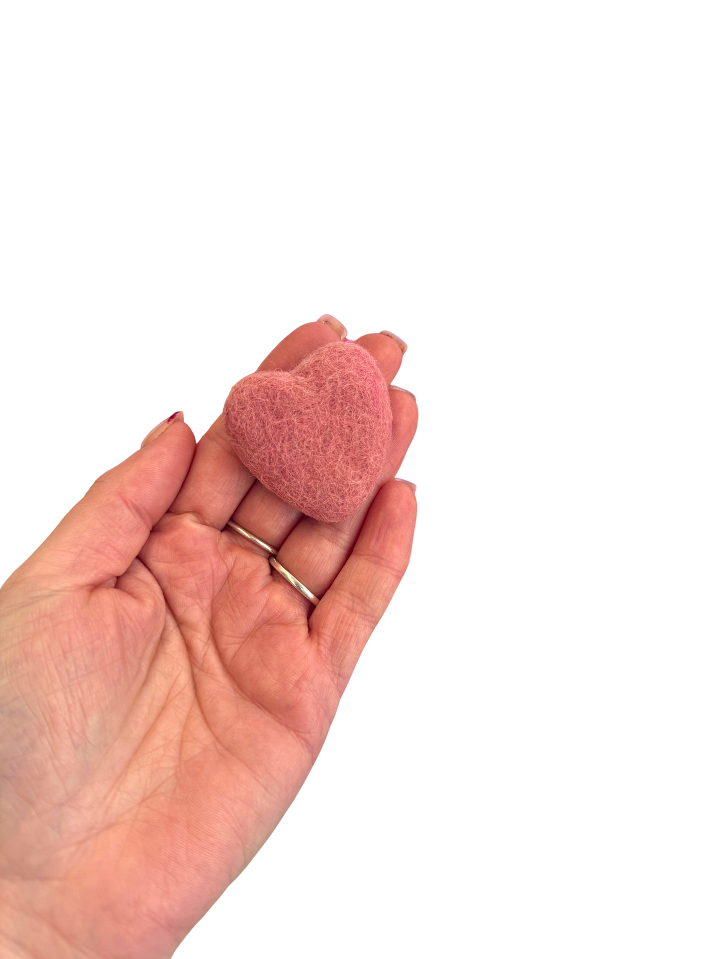 Felt hearts loose parts