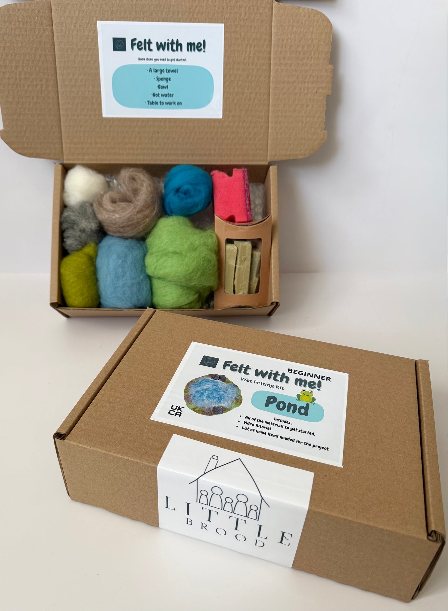 Wet felting kit - make a pond