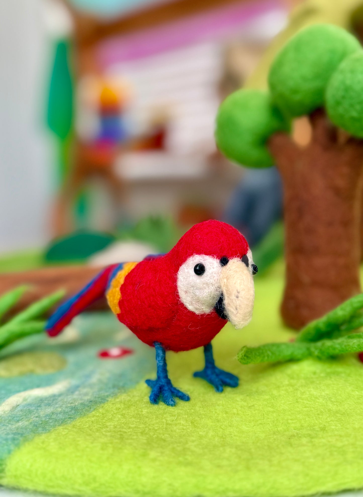 Felt Parrot jungle animal