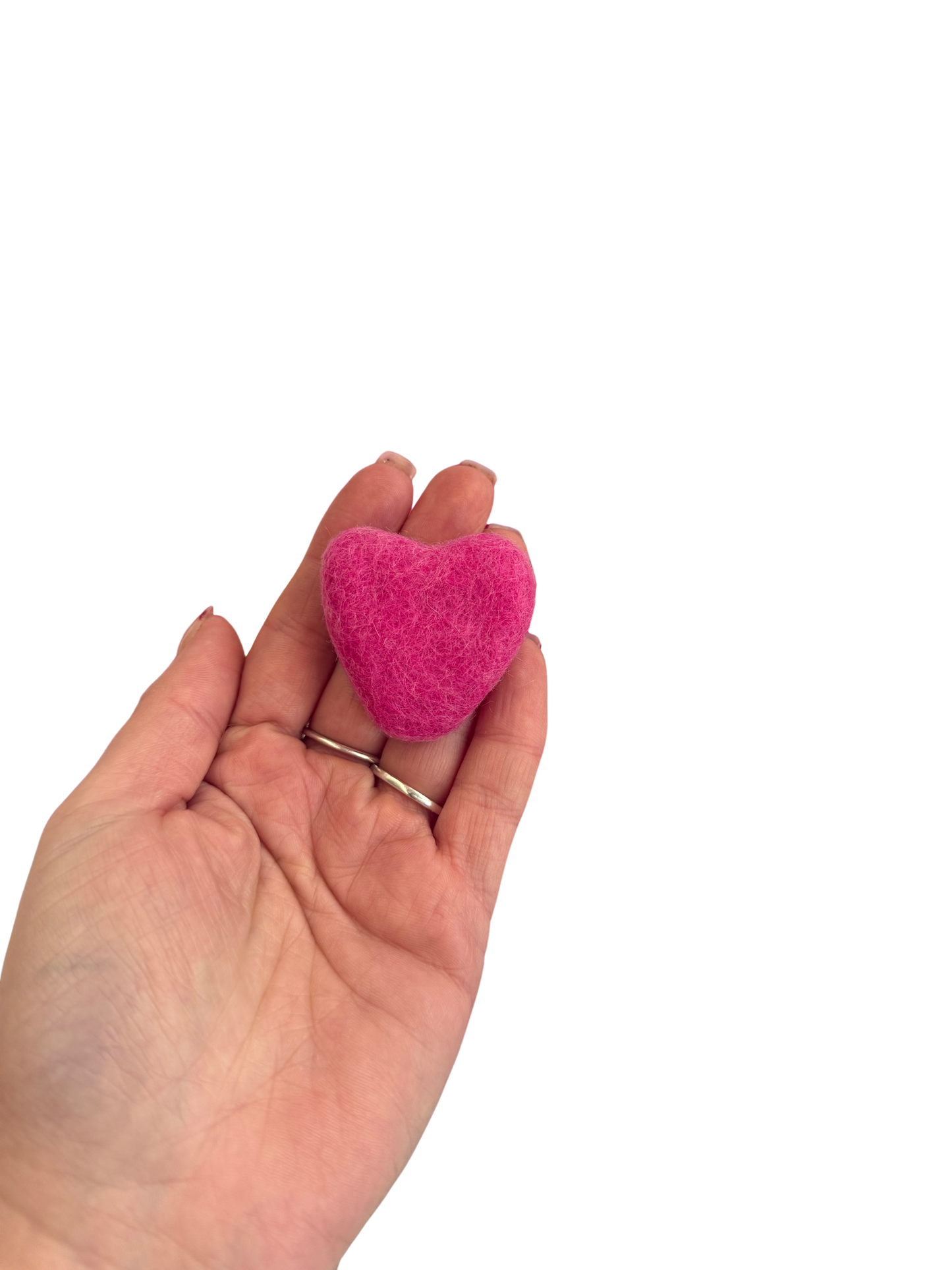 Felt hearts loose parts