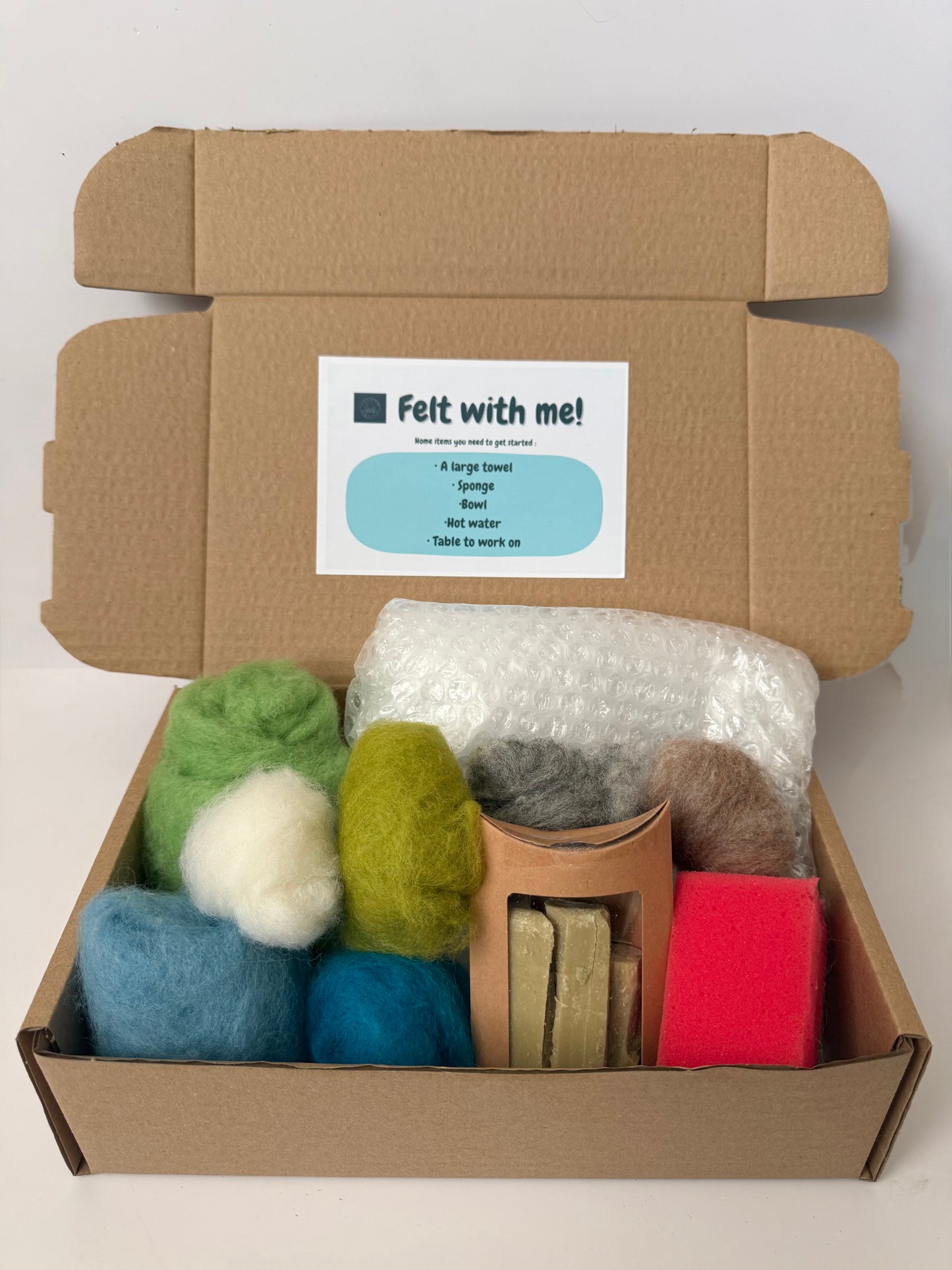Wet felting kit - make a pond