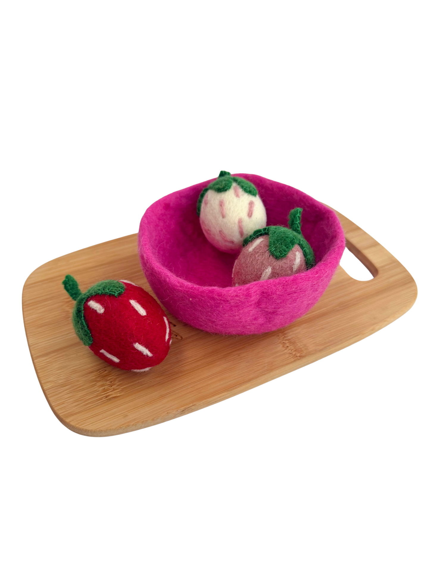 Pink felt bowl
