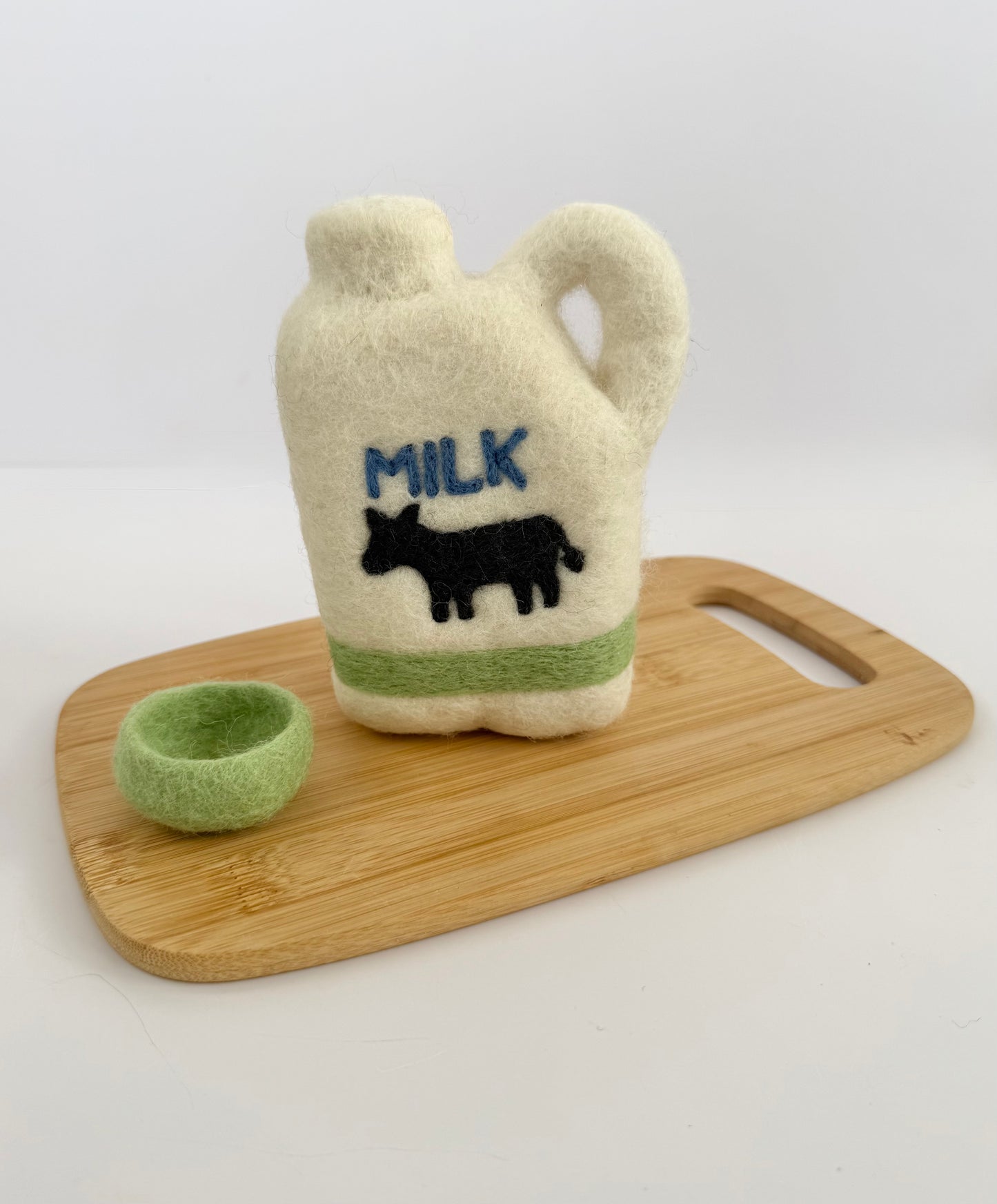 Milk carton felt play food