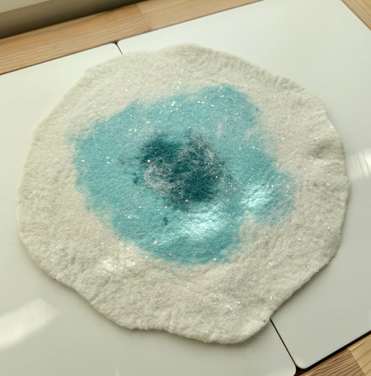 Round medium ice rink mat