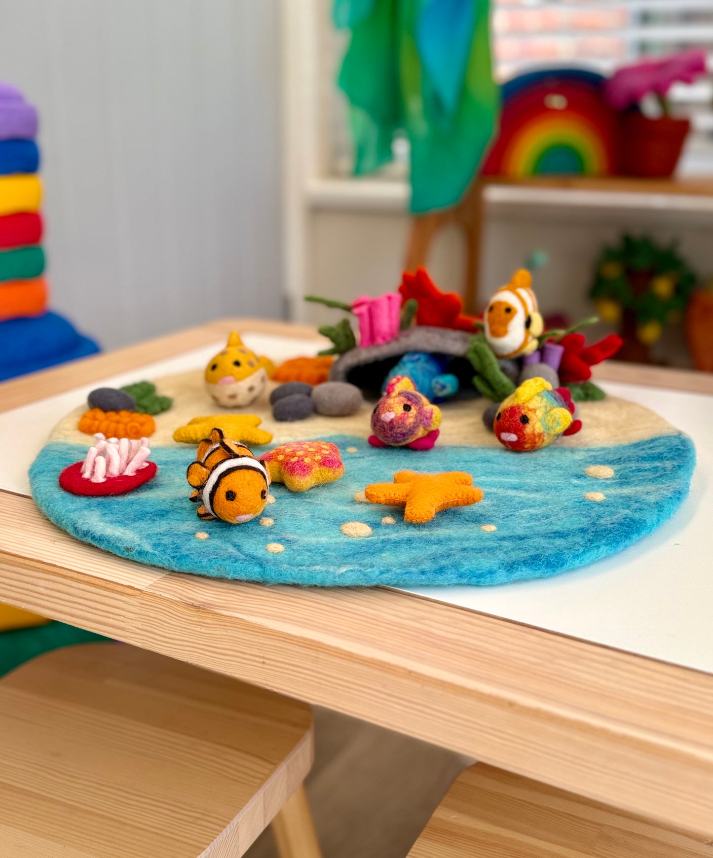 Coral Cave felt Play mat