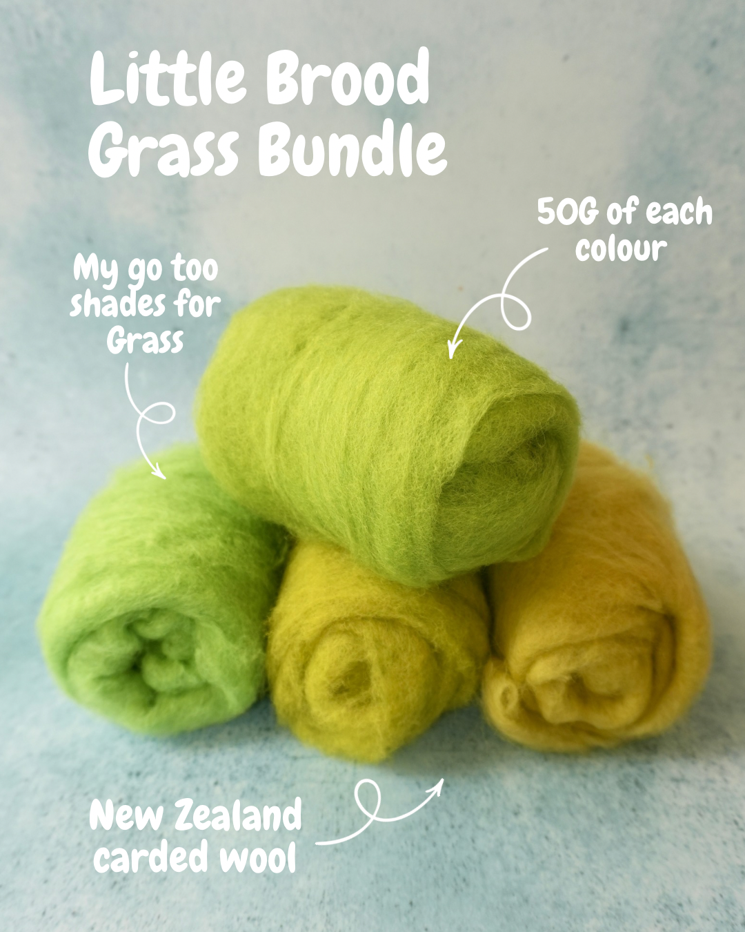 New Zealand wool bundle - Grass