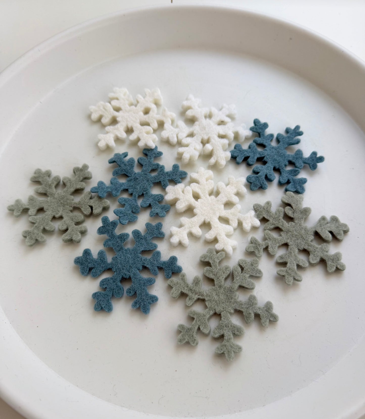 Felt Snowflakes shapes (set of 9)