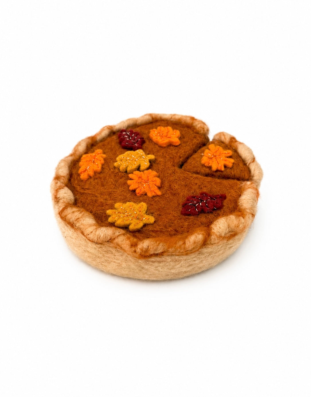 Felt pumpkin pie play set