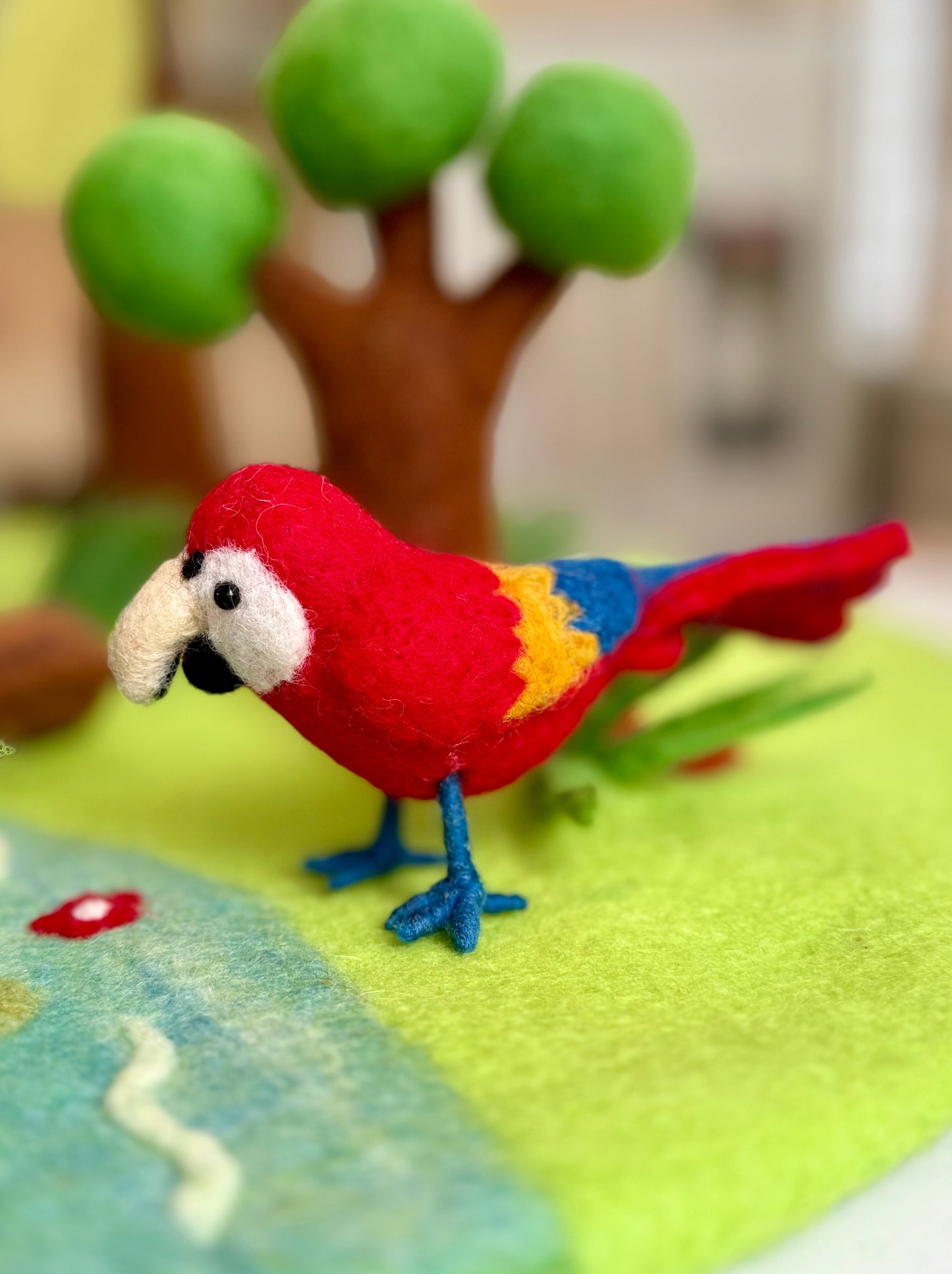 Felt Parrot jungle animal