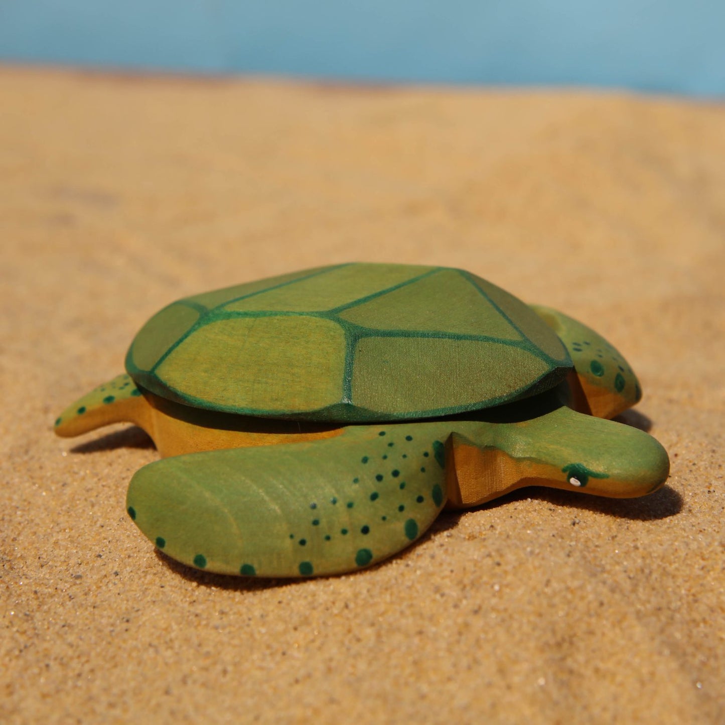 Wooden green turtle