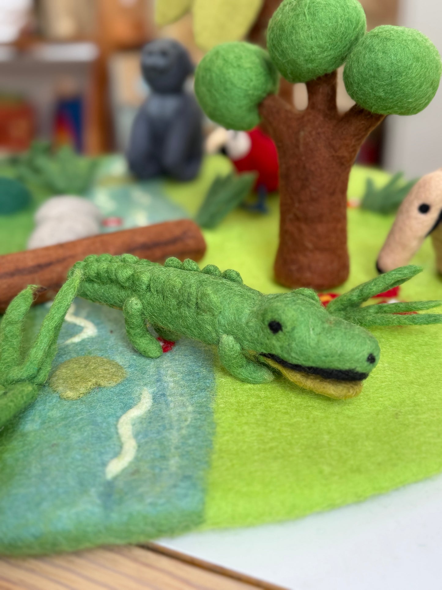 Felt crocodile jungle animal