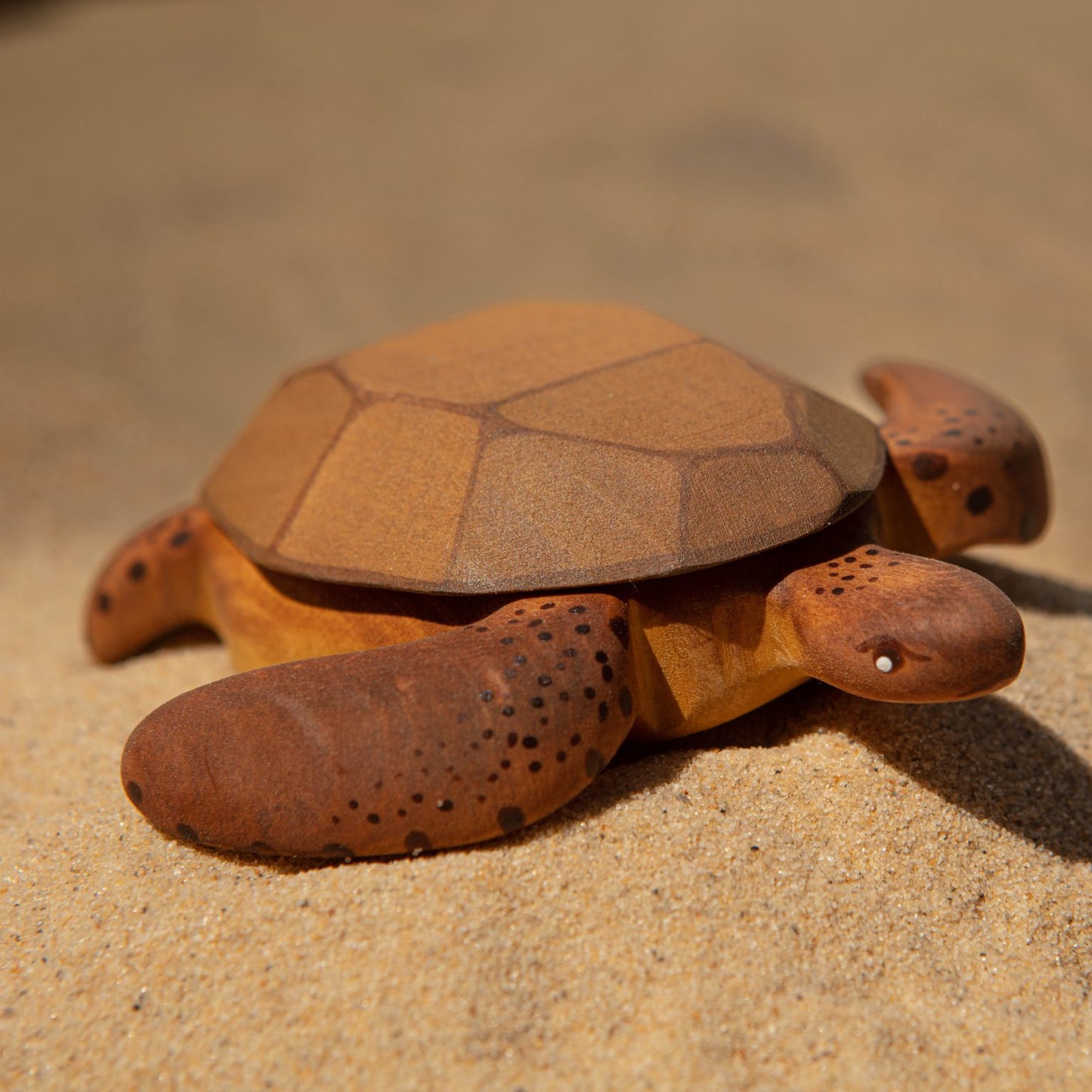 Wooden brown turtle