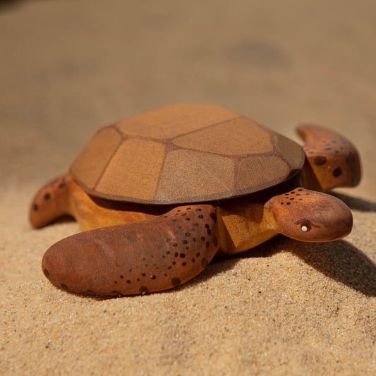 Wooden brown turtle