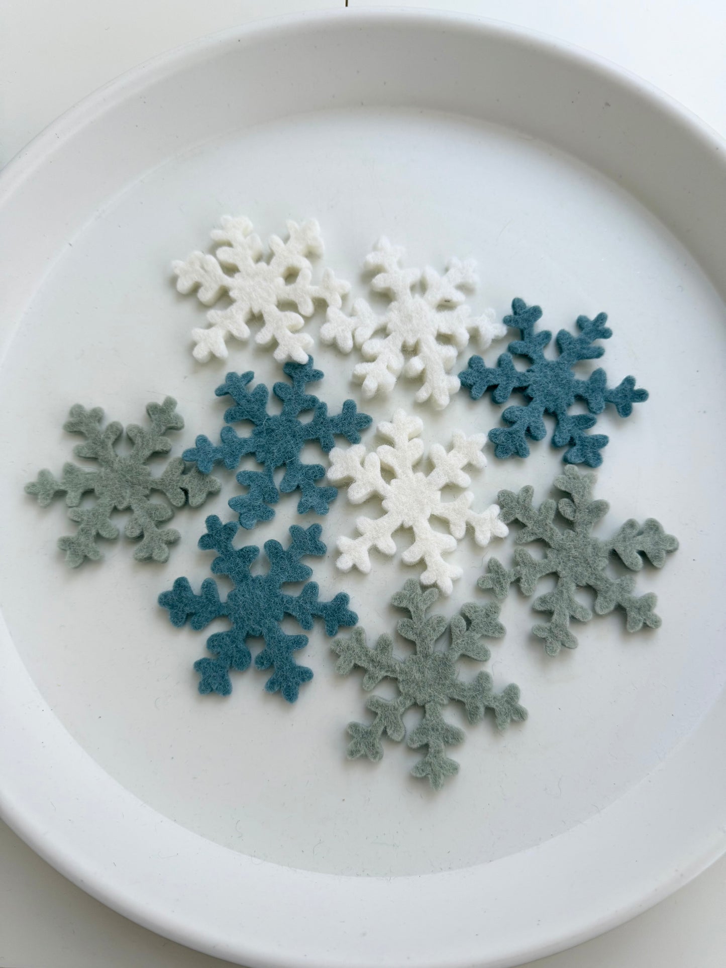 Felt Snowflakes shapes (set of 9)